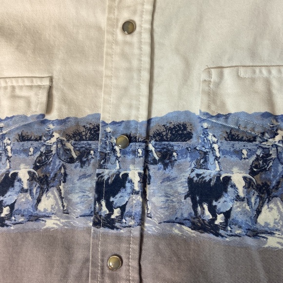 Vintage Roper long sleeve shirt with Pearl snaps. Size XL - Picture 2 of 10